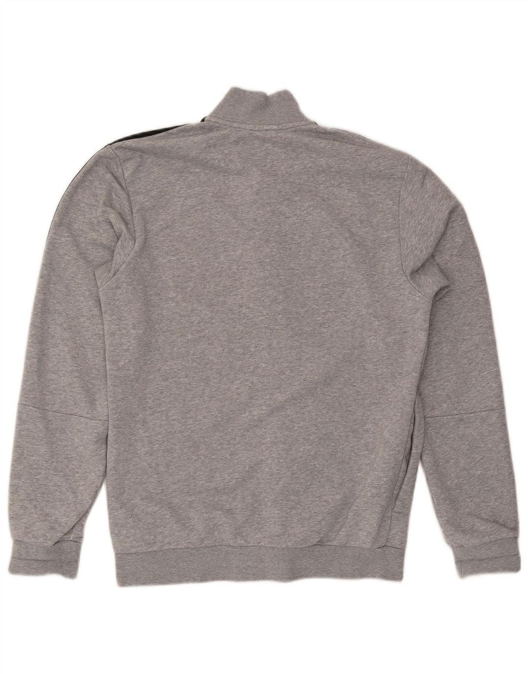 Adidas Herren-Trainingsanzug-Topjacke, UK 38/40, mittelgrau gefleckte Baumwolle