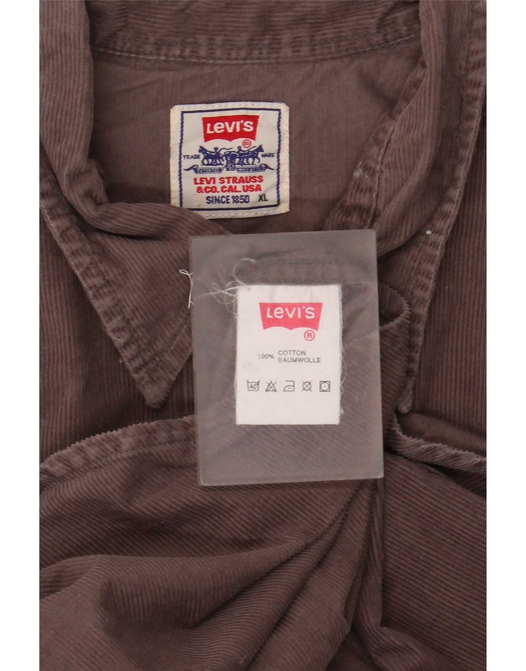 Levi's Herren-Cordhemd XL aus brauner Baumwolle