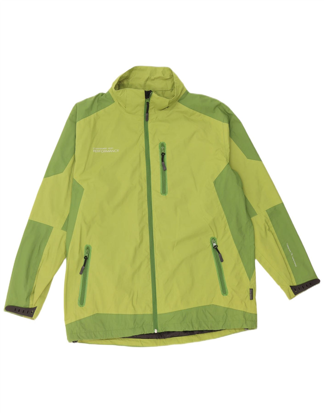 Coast Guard Herren-Regenjacke, UK 40, groß, grünes Colourblock-Nylon