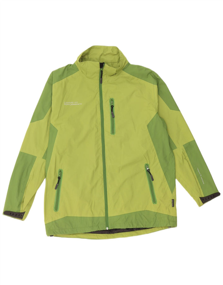 Coast Guard Herren-Regenjacke, UK 40, groß, grünes Colourblock-Nylon