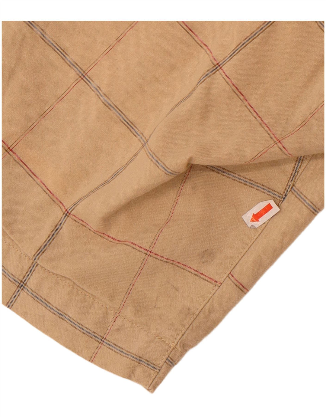 Converse Herren-Chino-Shorts, Größe M, W32, beige karierte Baumwolle