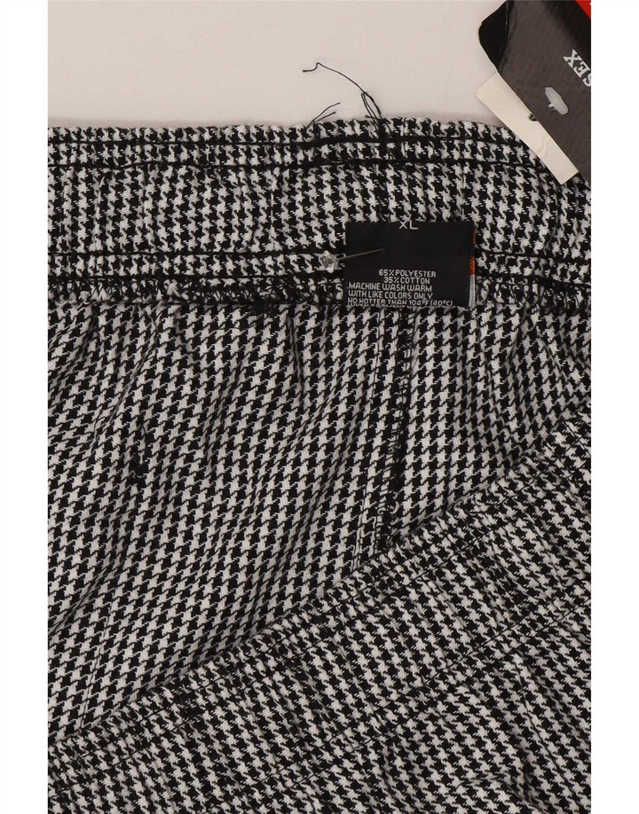 Dickies Herren-Cargohose XL W38 L32 Schwarzes Hahnentritt-Polyester