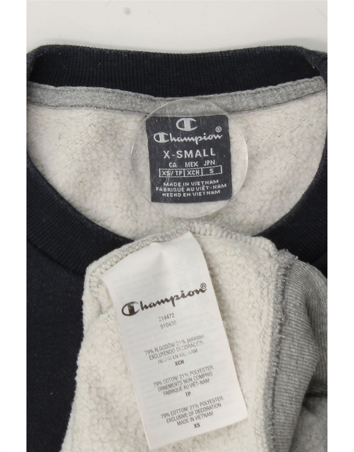 CHAMPION Herren Sweatshirt Pullover XS Grau Colourblock Baumwolle