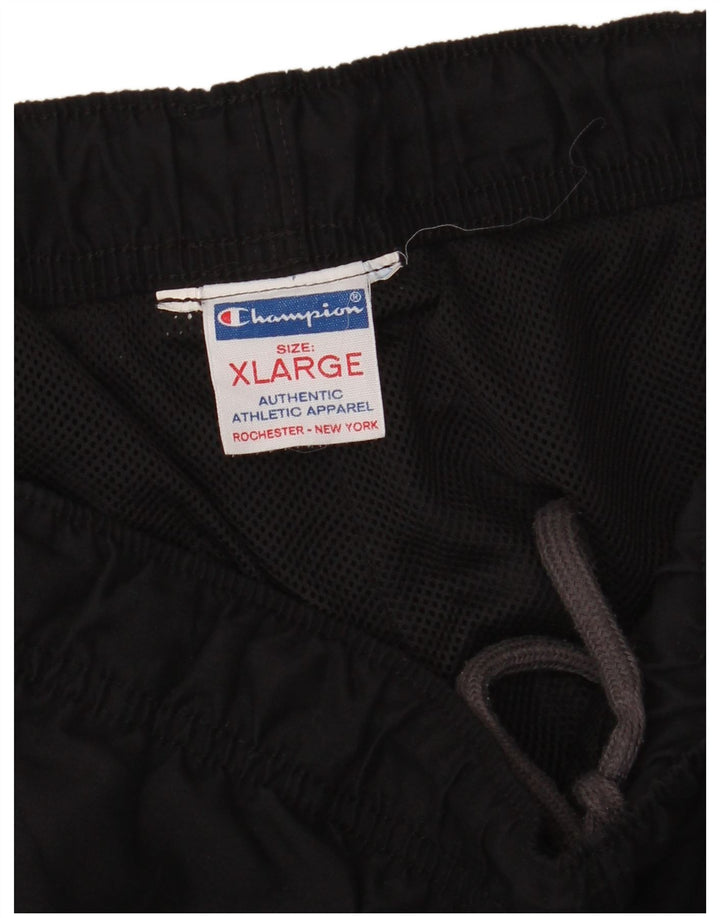 Champion Herren-Trainingshose XL, Schwarz, Farbblock