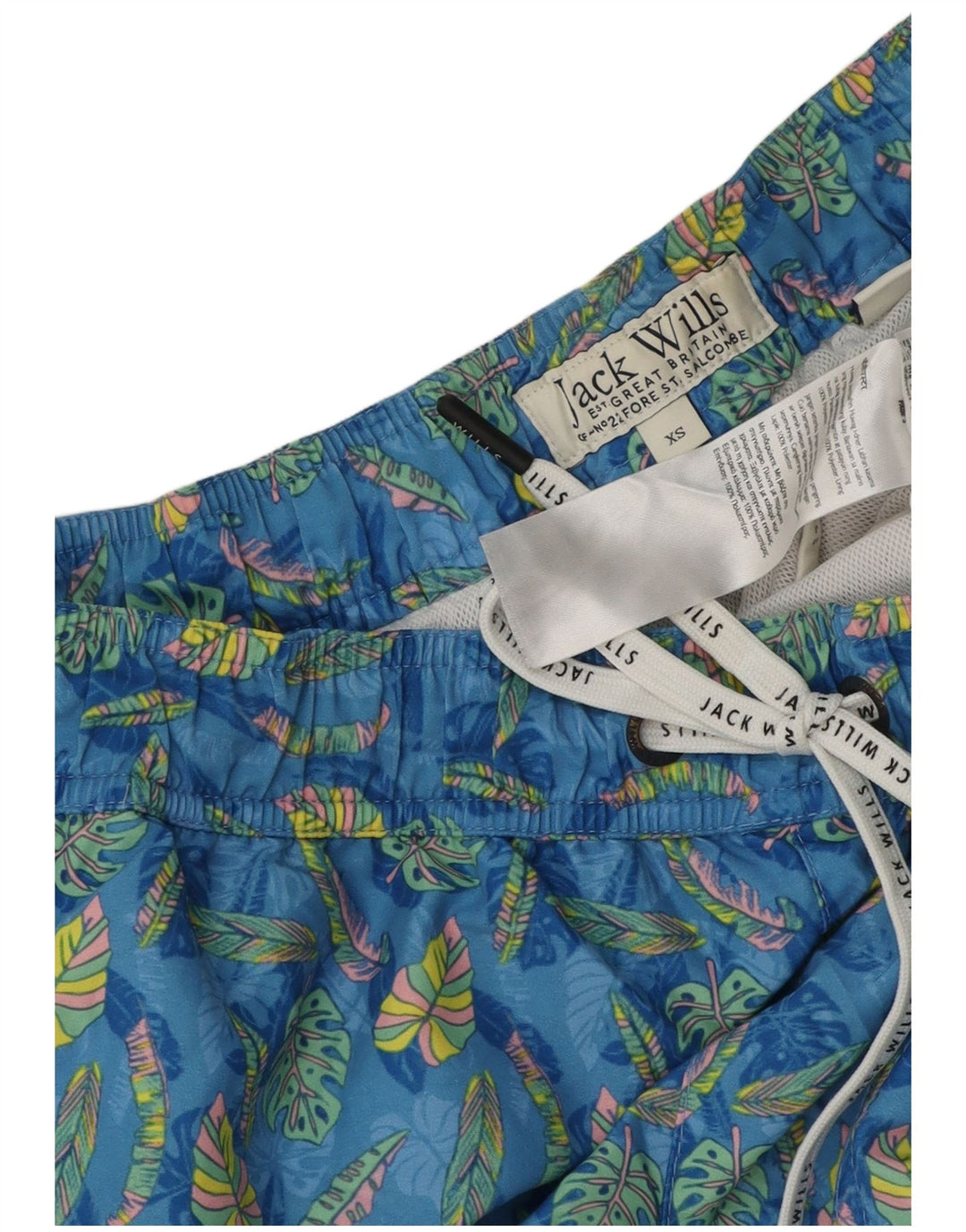 Jack Wills Herren-Badeshorts, XS, blau, geblümt, Polyester, hawaiianisch