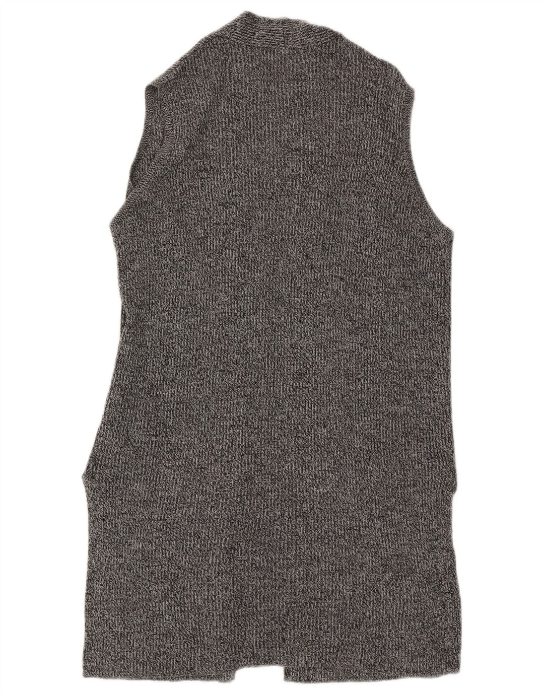 Marks & Spencer Damen Ärmelloser Cardigan-Pullover UK 14 Mittelgrau