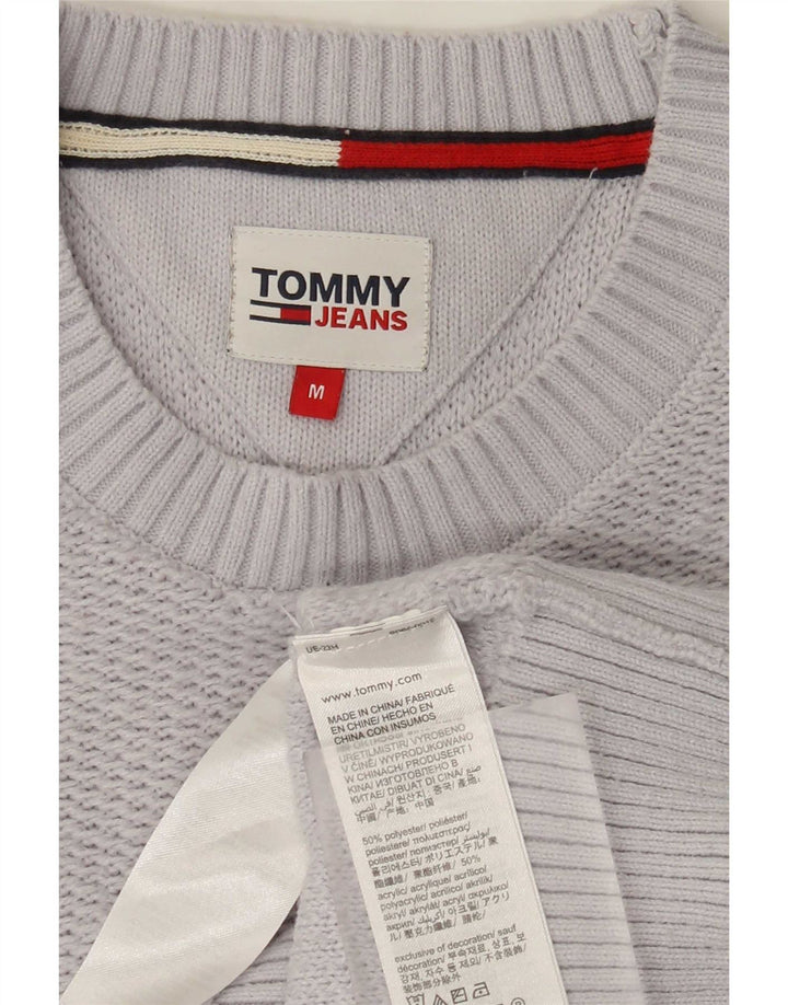 Tommy Hilfiger Herren-Pullover mit Rundhalsausschnitt, Mittelgraues Polyester