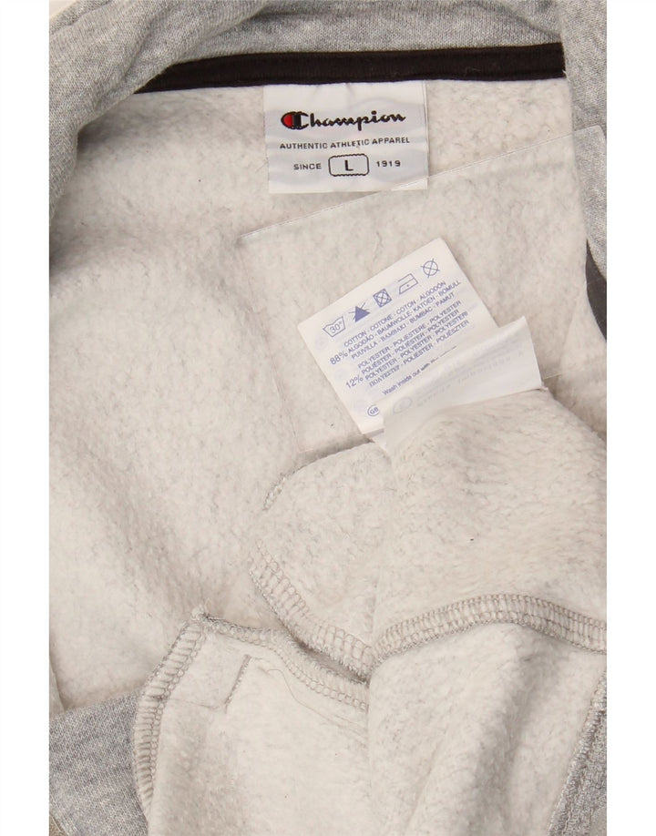 Champion Damen-Trainingsanzug-Top-Jacke, UK 16, Größe L, Grau, Colourblock-Baumwolle