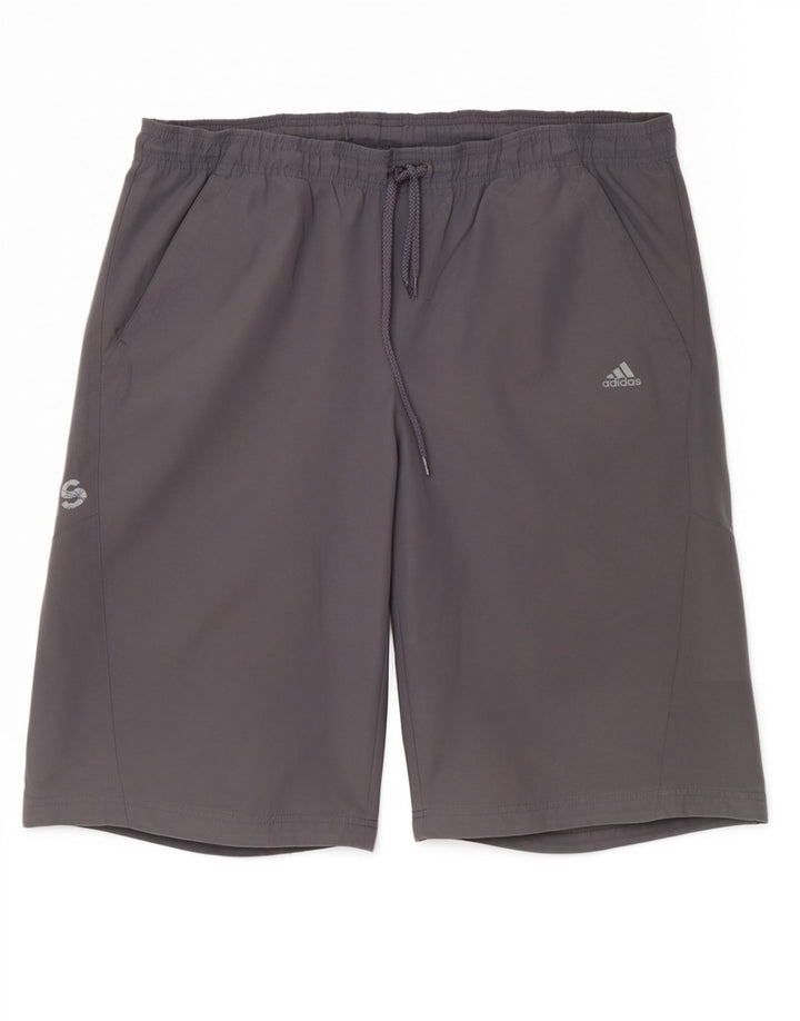 Adidas Herren Sportshorts mit Grafik, groß, grau, Polyester, Sport