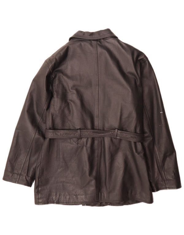 Canda Womens By C&A Leder Bikerjacke UK 12 Medium Schwarz