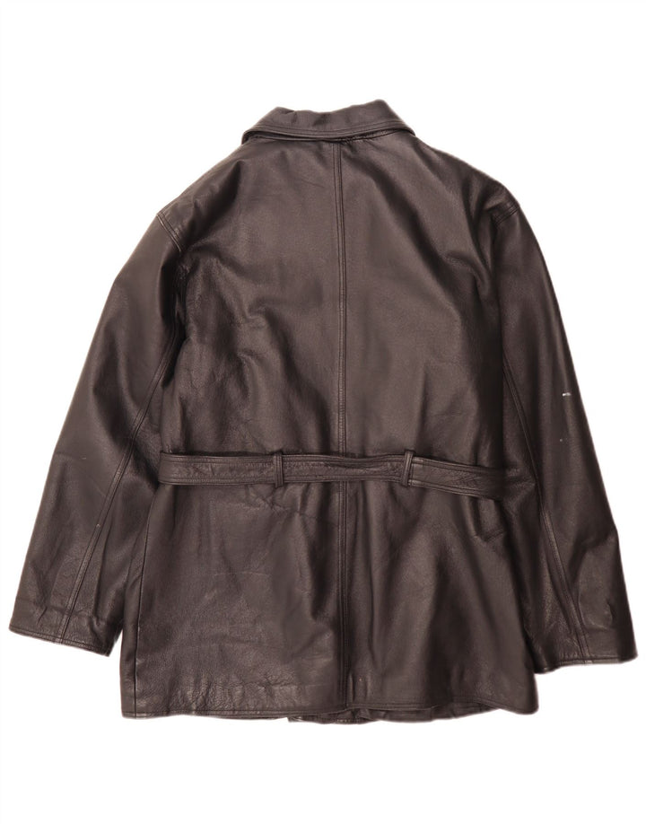 Canda Womens By C&A Leder Bikerjacke UK 12 Medium Schwarz