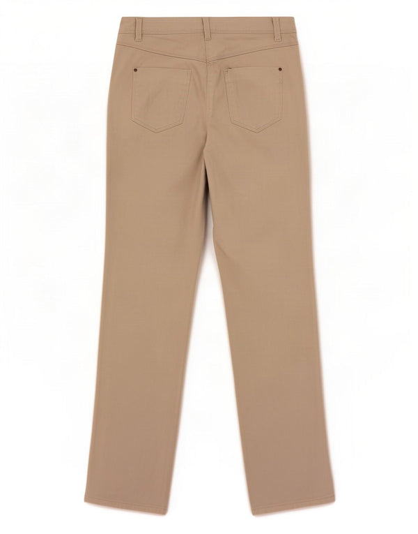 M&Co Damen Straight Jeans UK 10 Small W28 L29 Beige Baumwolle