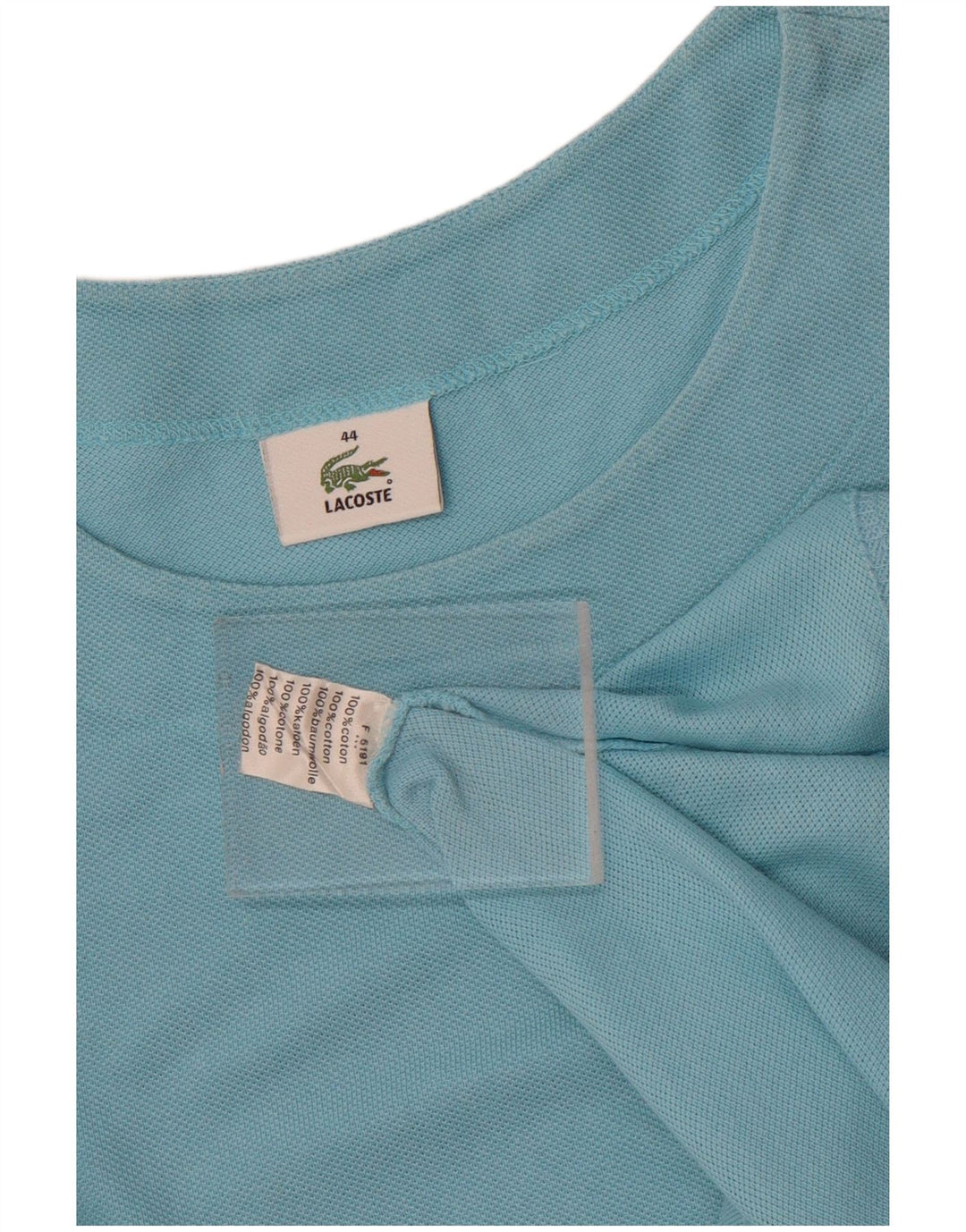 Lacoste Damen T-Shirt Top Größe 44 Große blaue Baumwolle