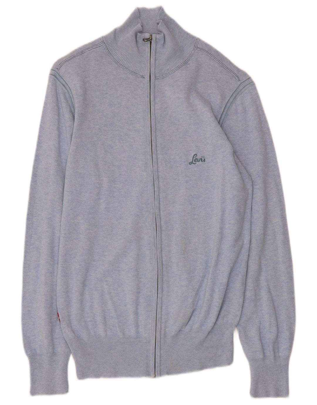 LEVI'S Damen-Cardigan-Pullover UK 10 Small Blaue Baumwolle