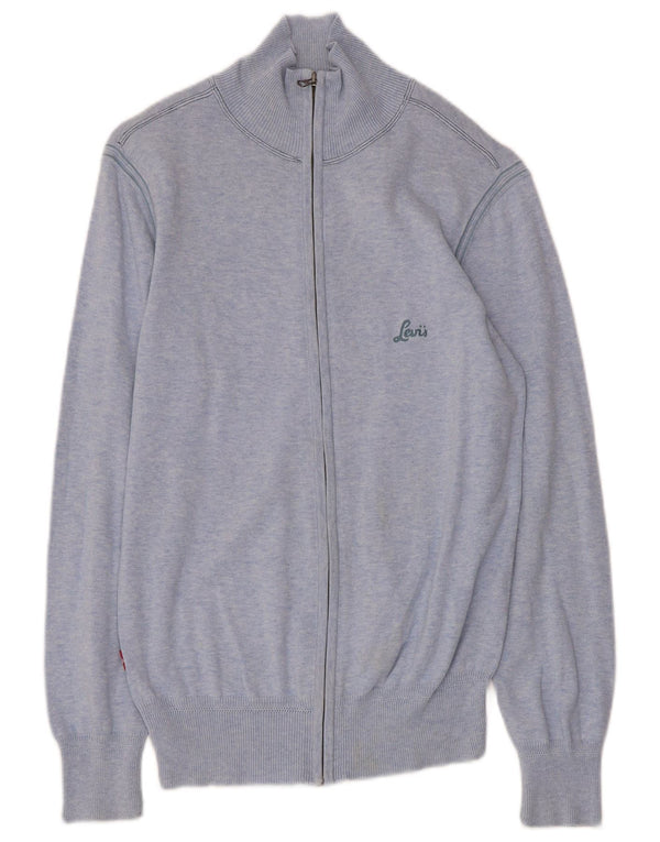 LEVI'S Damen-Cardigan-Pullover UK 10 Small Blaue Baumwolle