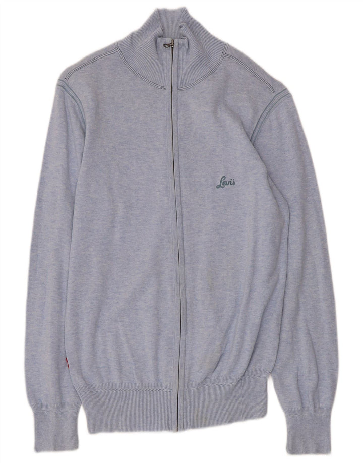 LEVI'S Damen-Cardigan-Pullover UK 10 Small Blaue Baumwolle