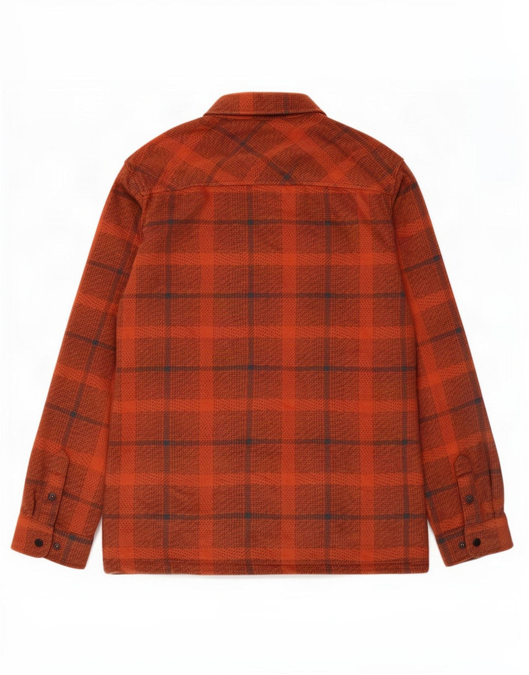 O'Neill Herren-Fleece-Hemd, großes orangefarbenes Karo-Polyester
