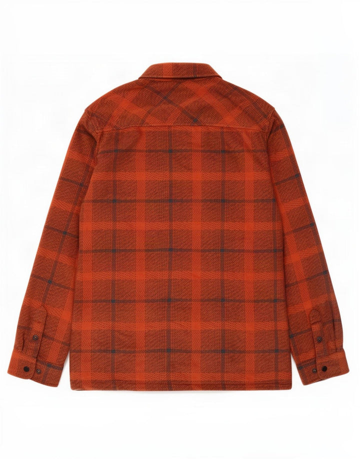 O'Neill Herren-Fleece-Hemd, großes orangefarbenes Karo-Polyester