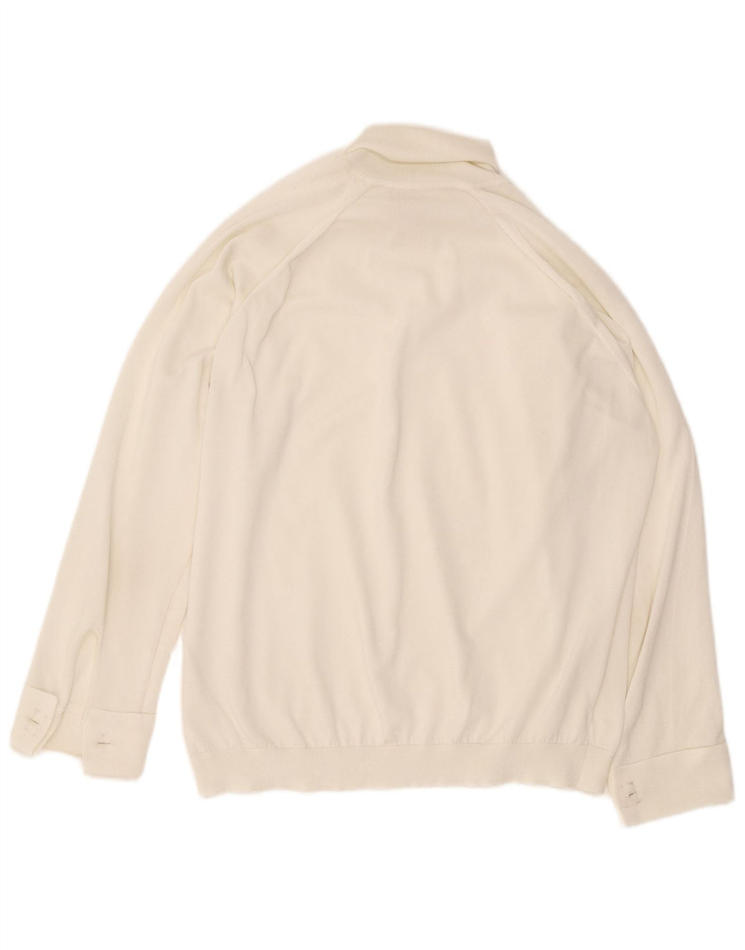 Vintage Damen Übergroße Langarmbluse Top UK 16 Large Weiß