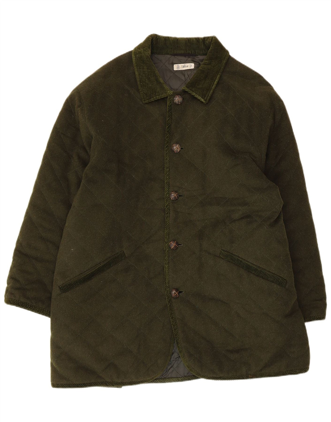 Vintage Herren Steppjacke Größe 40 Groß Grün