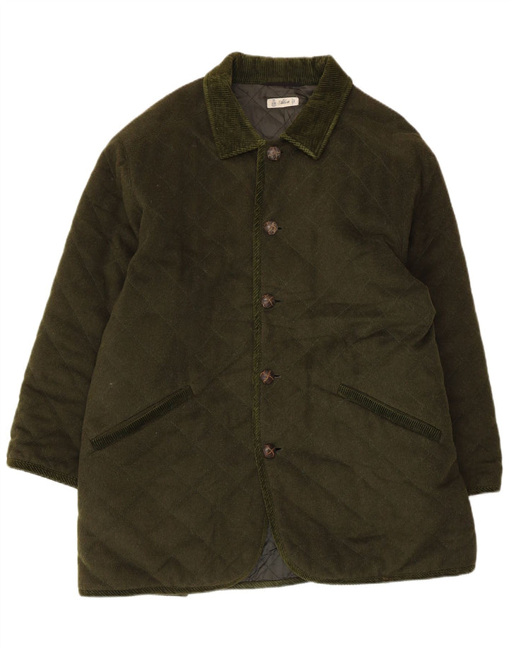 Vintage Herren Steppjacke Größe 40 Groß Grün