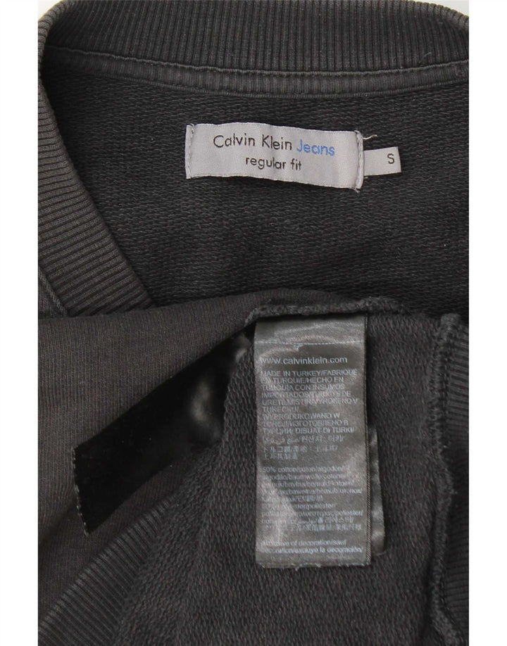 Calvin Klein Jeans Herren-Sweatshirt mit normaler Passform, Größe S, graue Baumwolle