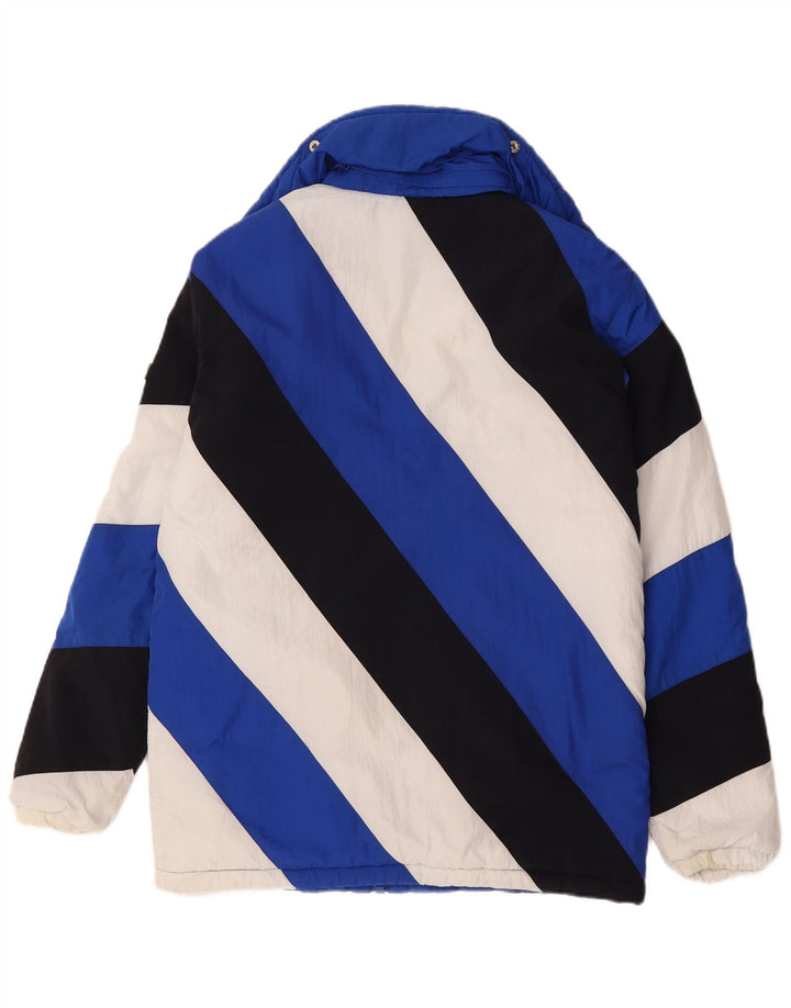 Ellesse Herren-Windbreaker-Jacke, UK 36, klein, blaues Colourblock-Polyamid
