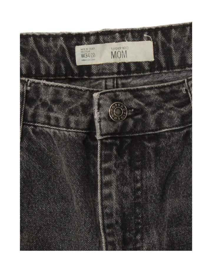 Topshop Damen Mom Tapered Jeans W34 L26 Grau