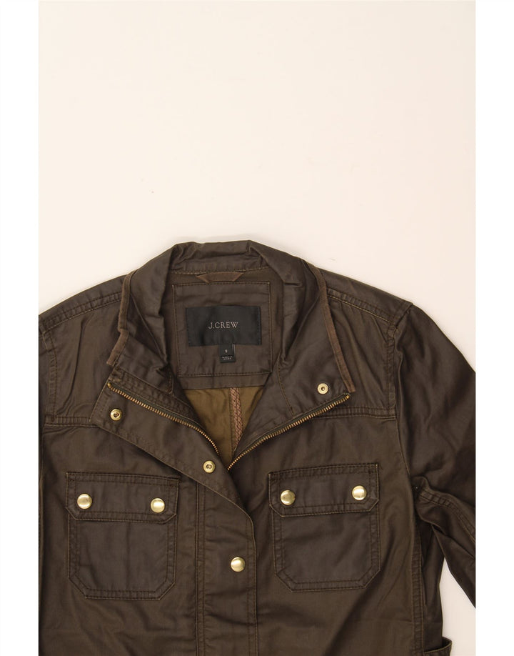 J. CREW Damen Utility-Jacke UK 10 Small Braune Baumwolle