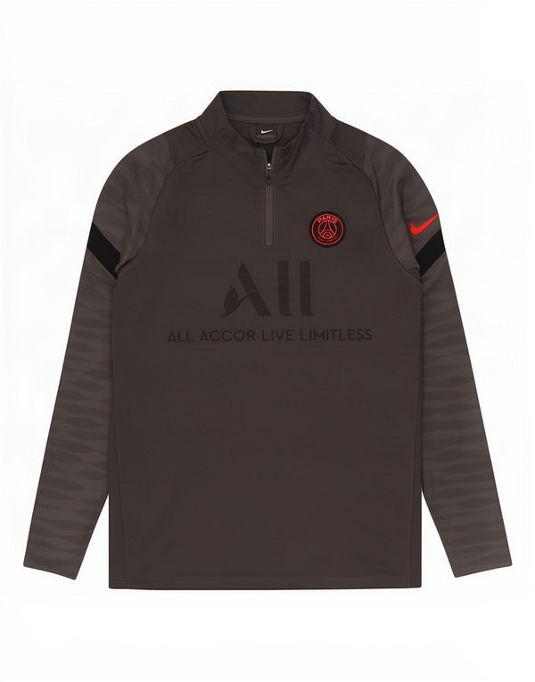 Nike Herren Paris Saint-Germain Grafik-Pullover-Trainingsanzug-Oberteil Mittelgrau