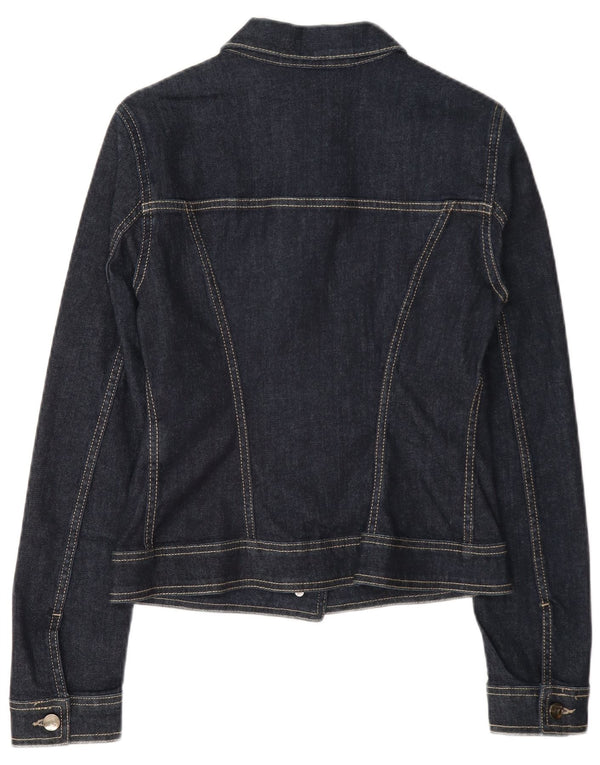 Liu Jo Damen Jeansjacke UK 12 Medium Marineblau Baumwolle