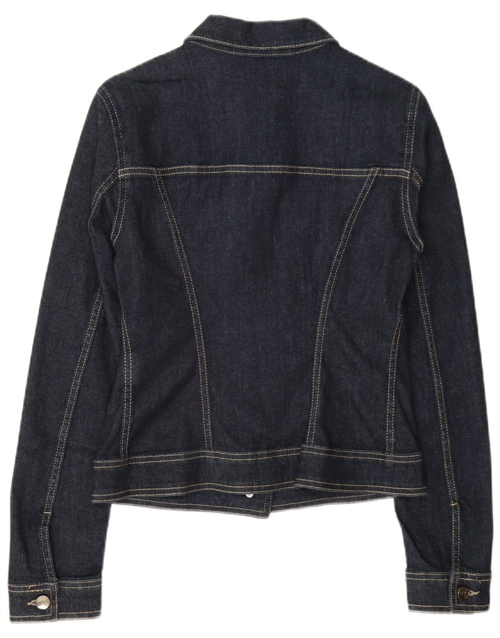 Liu Jo Damen Jeansjacke UK 12 Medium Marineblau Baumwolle