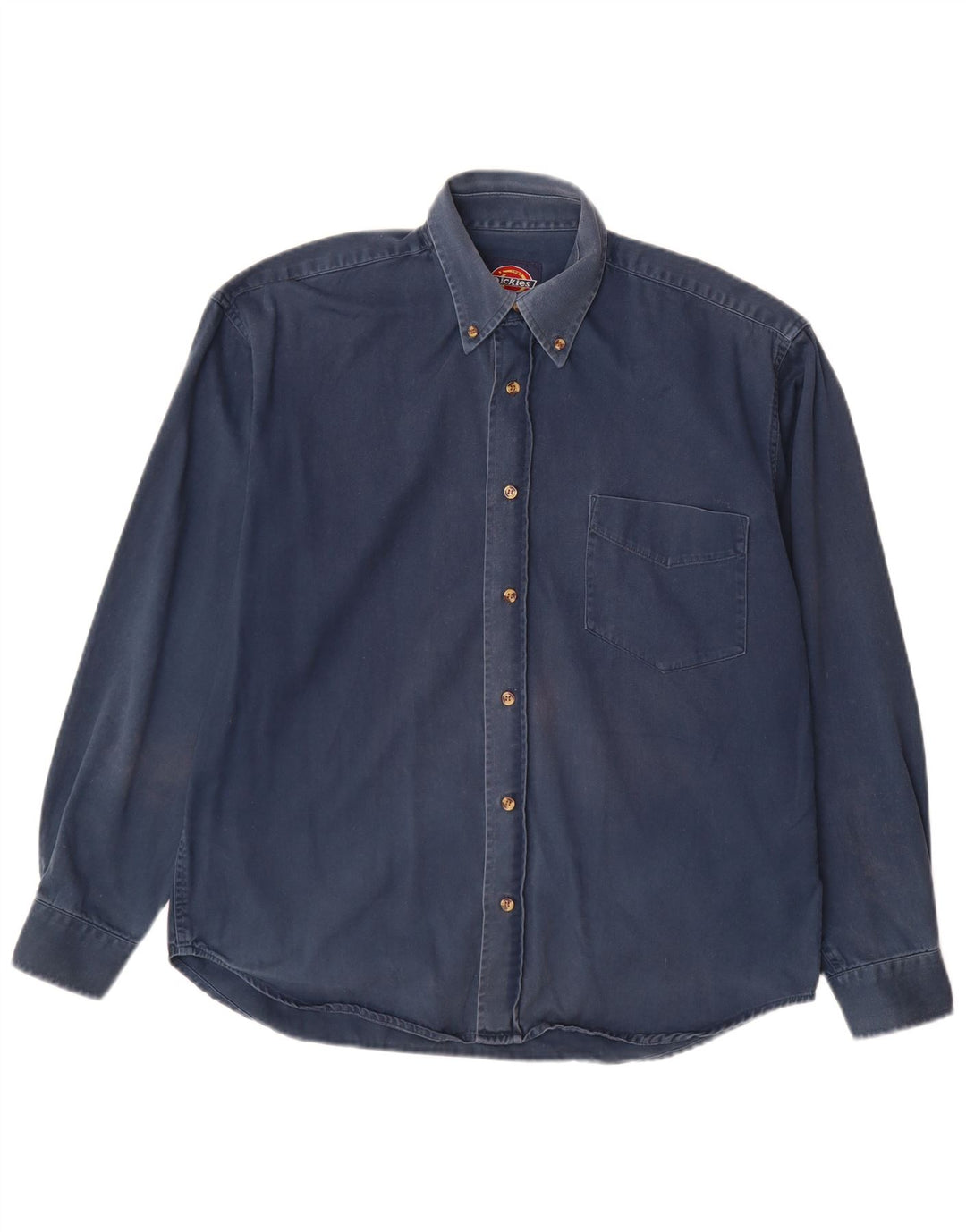 Dickies Herrenhemd aus mittelblauer Baumwolle in Marineblau