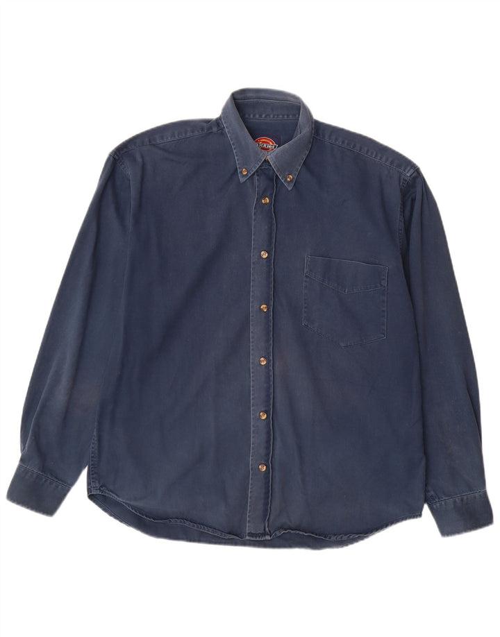 Dickies Herrenhemd aus mittelblauer Baumwolle in Marineblau
