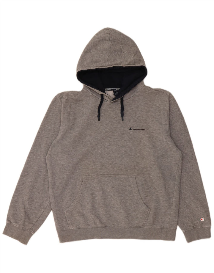 Champion Herren-Kapuzenpullover, groß, graue Baumwolle
