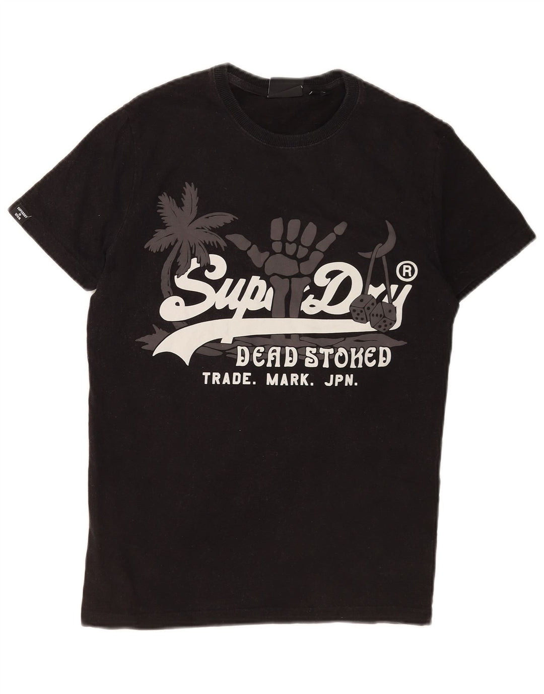 Superdry Herren T-Shirt mit Grafik, Größe S, Schwarz