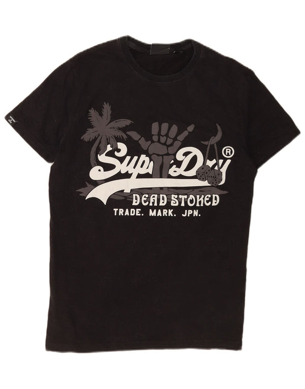 Superdry Mens Graphic T-Shirt Top Small Black