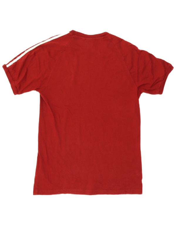 Adidas Herren T-Shirt Top Medium Burgund Baumwolle