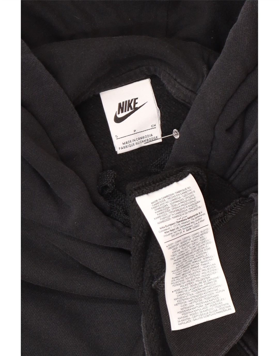 Nike Herren Kapuzenpullover, Größe S, Schwarz, Baumwolle