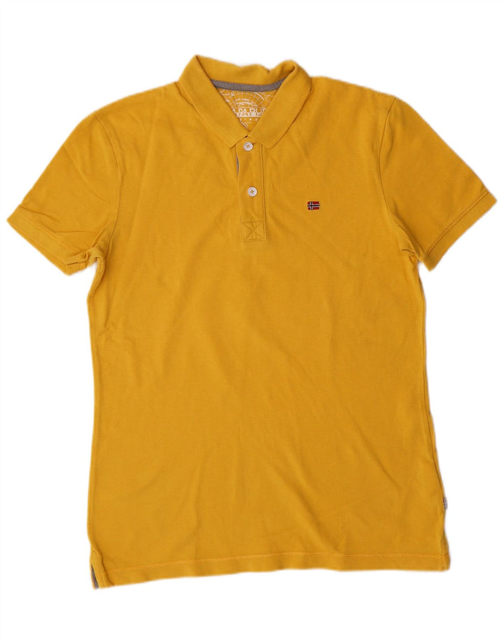 NAPAPIJRI Herren T-Shirt Top Small Gelb Baumwolle