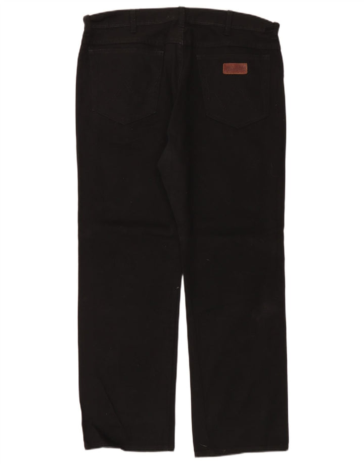 Wrangler Herren-Jeans mit normaler Passform, gerade Passform, W38, L30, schwarze Baumwolle