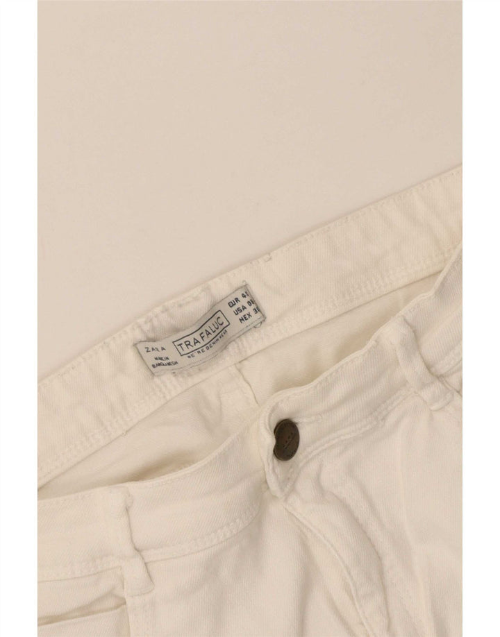Zara Damen Trafaluc Slim Jeans EU 40 Medium W30 L30 Weiß