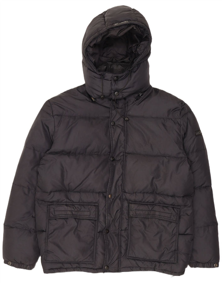 Gas Herren-Jacke mit Kapuze, gepolstert, Größe 40, Schwarz
