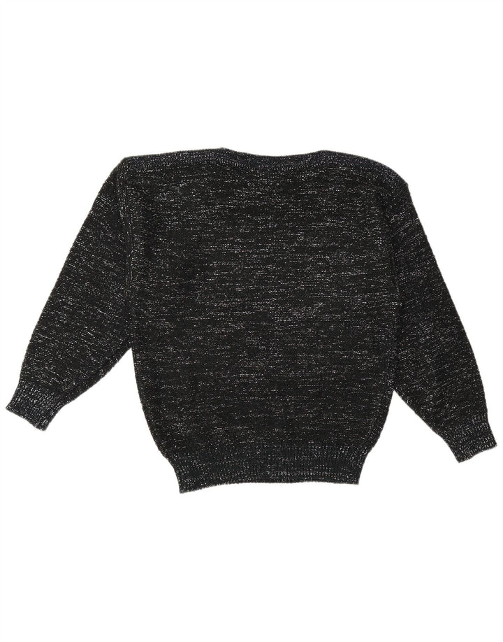 C & A Damen-Pullover mit U-Boot-Ausschnitt, EU 40, Mittelschwarz geflecktes Acryl