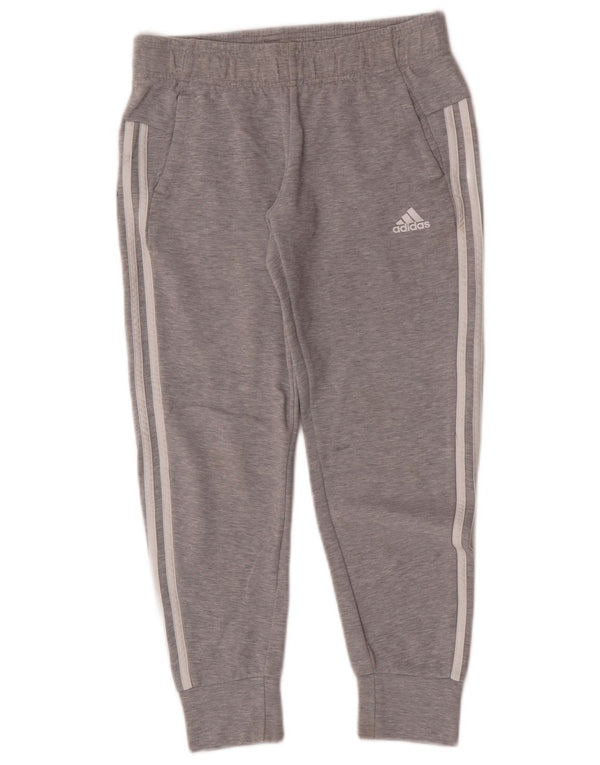 Adidas Jungen-Trainingshose, Jogginghose, 12–13 Jahre, grau gefleckte Baumwolle