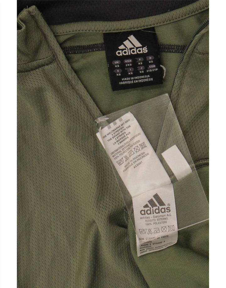 Adidas Herren-Trainingsanzug mit Reißverschluss, Pullover, XS, Khaki, Polyester