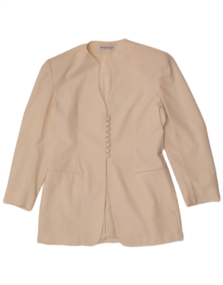 Sportstaff Damen Blazer Jacke IT 46 Large Weiß Polyester