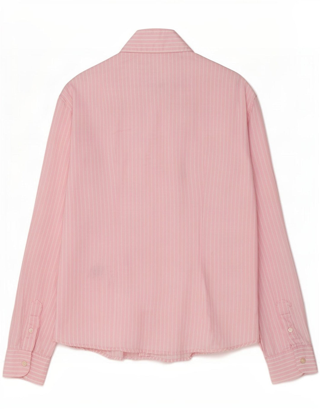 Massimo Dutti Damenhemd EU 42 Große rosa Nadelstreifen-Baumwolle