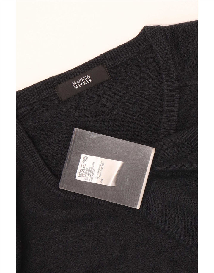 Marks & Spencer Herren-Pullover mit V-Ausschnitt, XL, Marineblau, Acryl