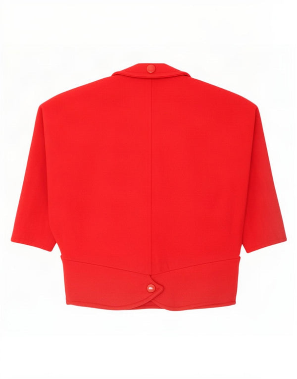 Vintage Damen 3/4 Ärmel Fledermausmantel UK 18 XL Rot